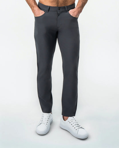 State & Liberty - Athletic Fit Stretch Tech Chino - Charcoal