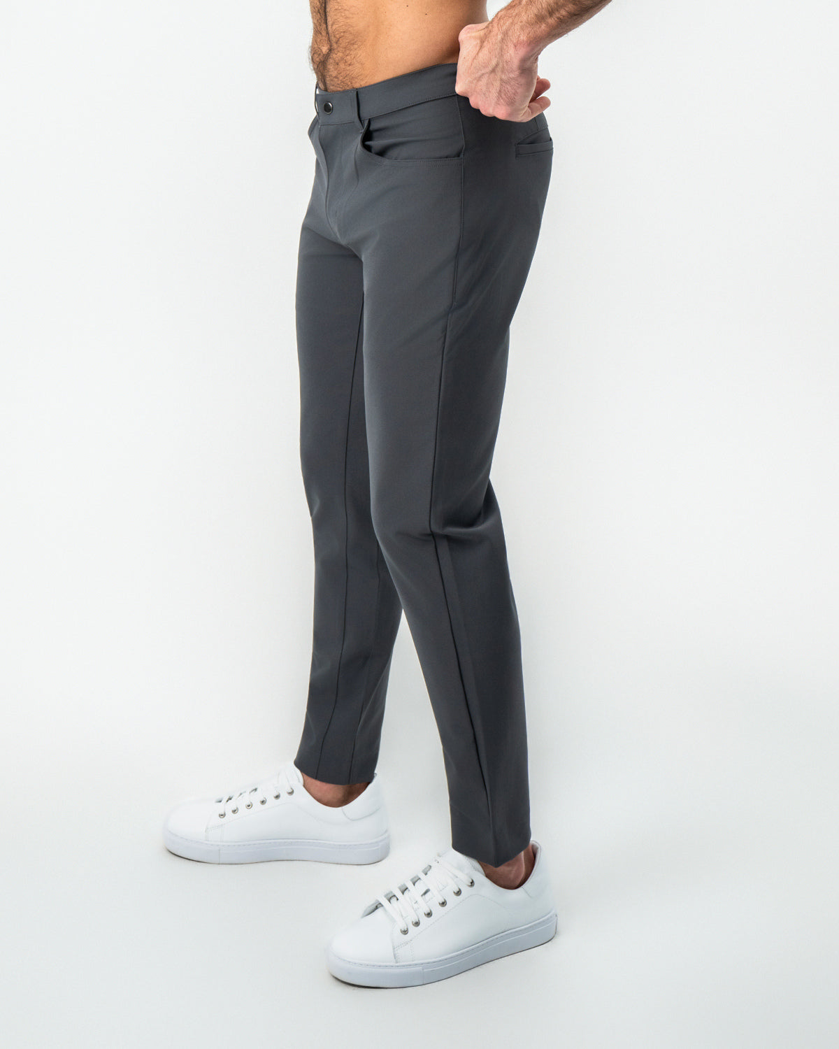 State & Liberty - Athletic Fit Stretch Tech Chino - Charcoal