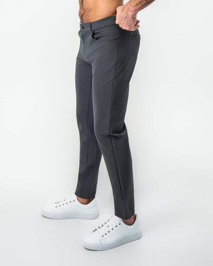 State & Liberty - Athletic Fit Stretch Tech Chino - Charcoal