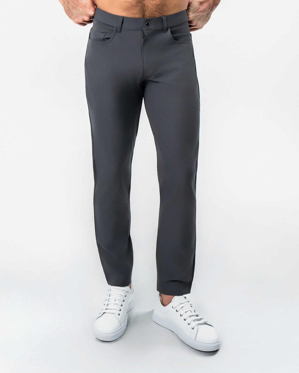 State & Liberty - Athletic Fit Stretch Tech Chino - Charcoal