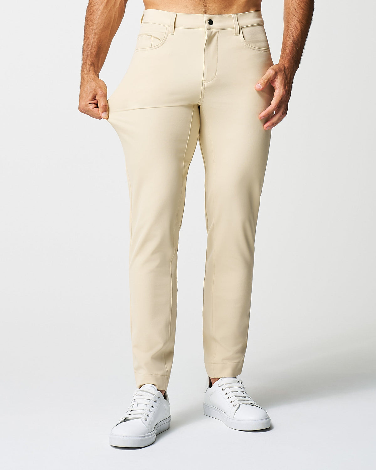 State & Liberty - Athletic Fit Stretch Tech Chino - Mid Khaki