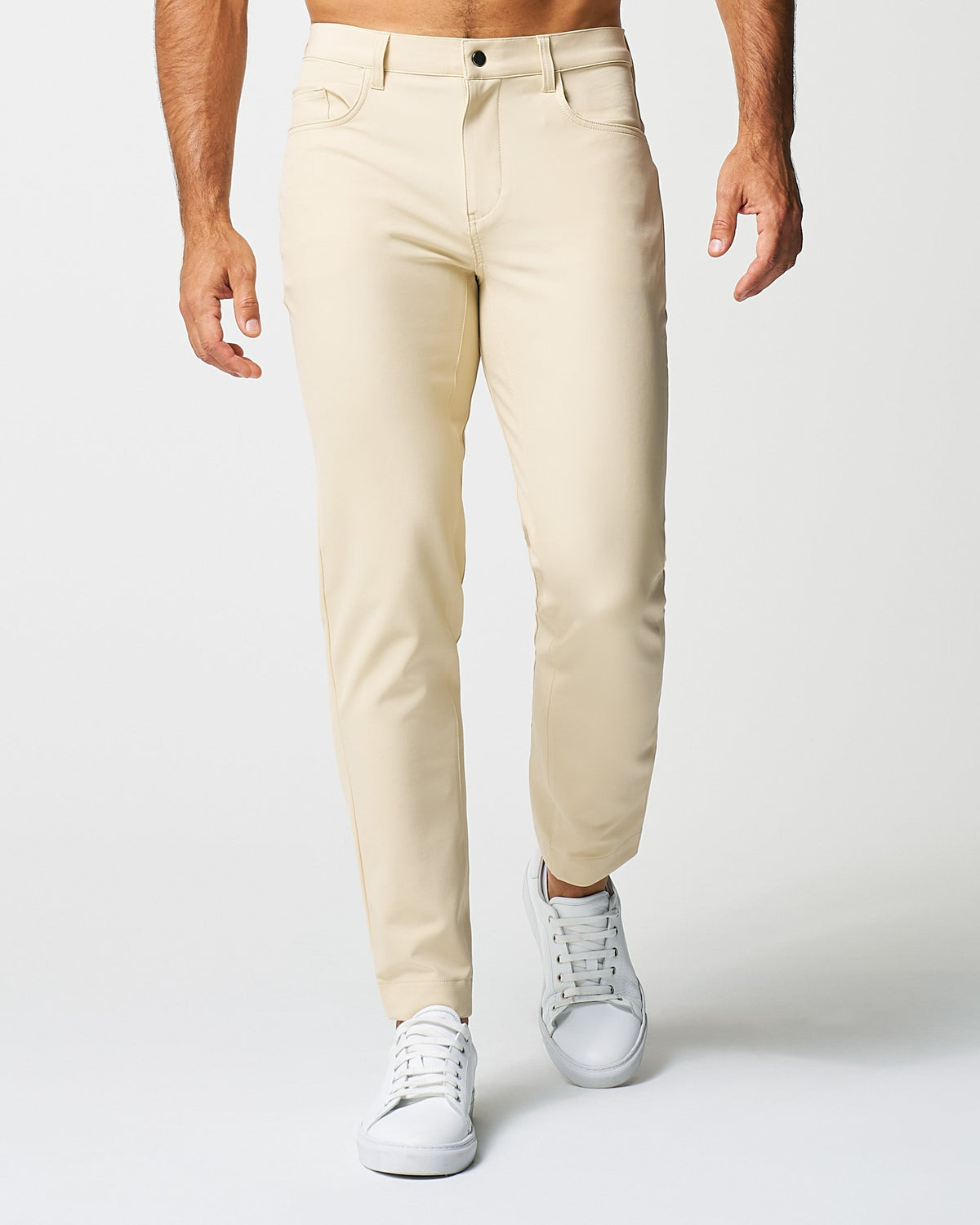 State & Liberty - Athletic Fit Stretch Tech Chino - Mid Khaki