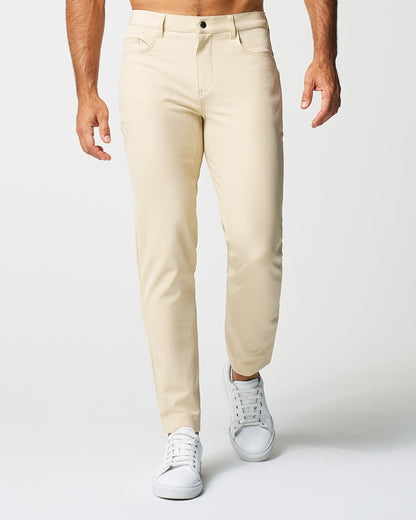State & Liberty - Athletic Fit Stretch Tech Chino - Mid Khaki