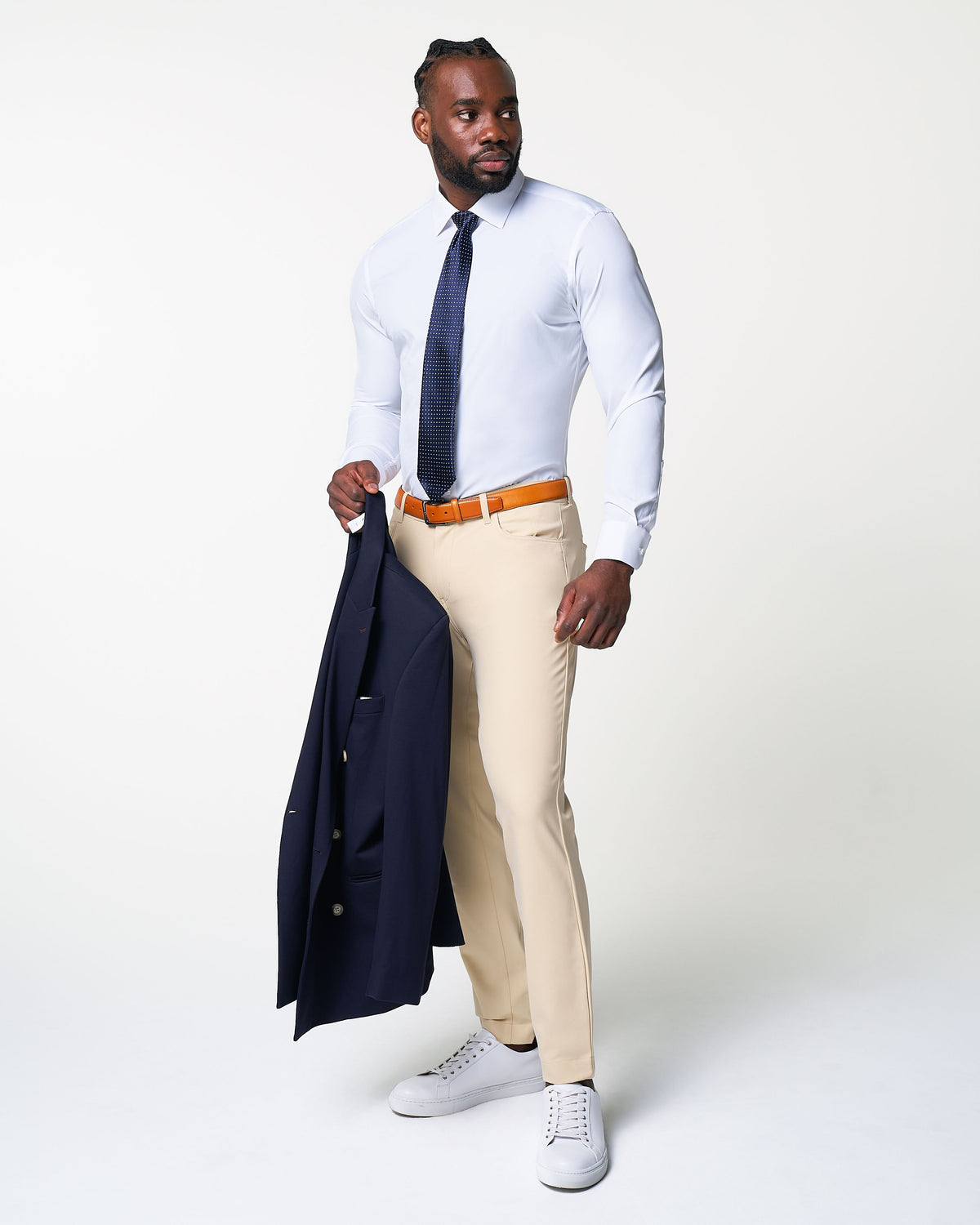 State & Liberty - Athletic Fit Stretch Tech Chino - Mid Khaki