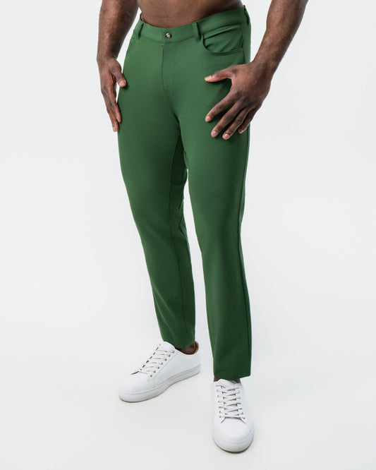 State & Liberty - Athletic Fit Stretch Tech Chino - Hunter Green