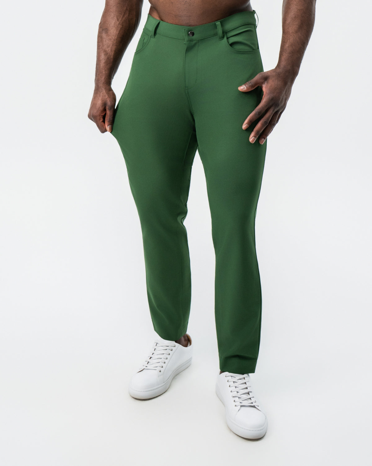 State & Liberty - Athletic Fit Stretch Tech Chino - Hunter Green