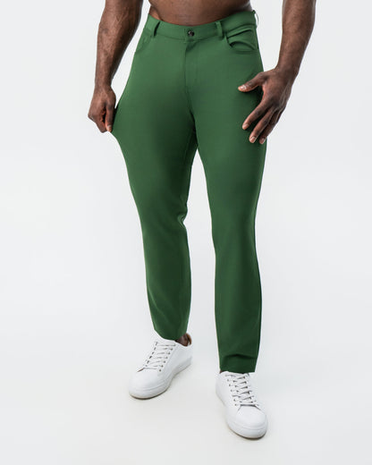 State & Liberty - Athletic Fit Stretch Tech Chino - Hunter Green