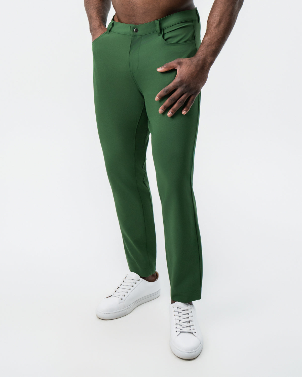 State & Liberty - Athletic Fit Stretch Tech Chino - Hunter Green