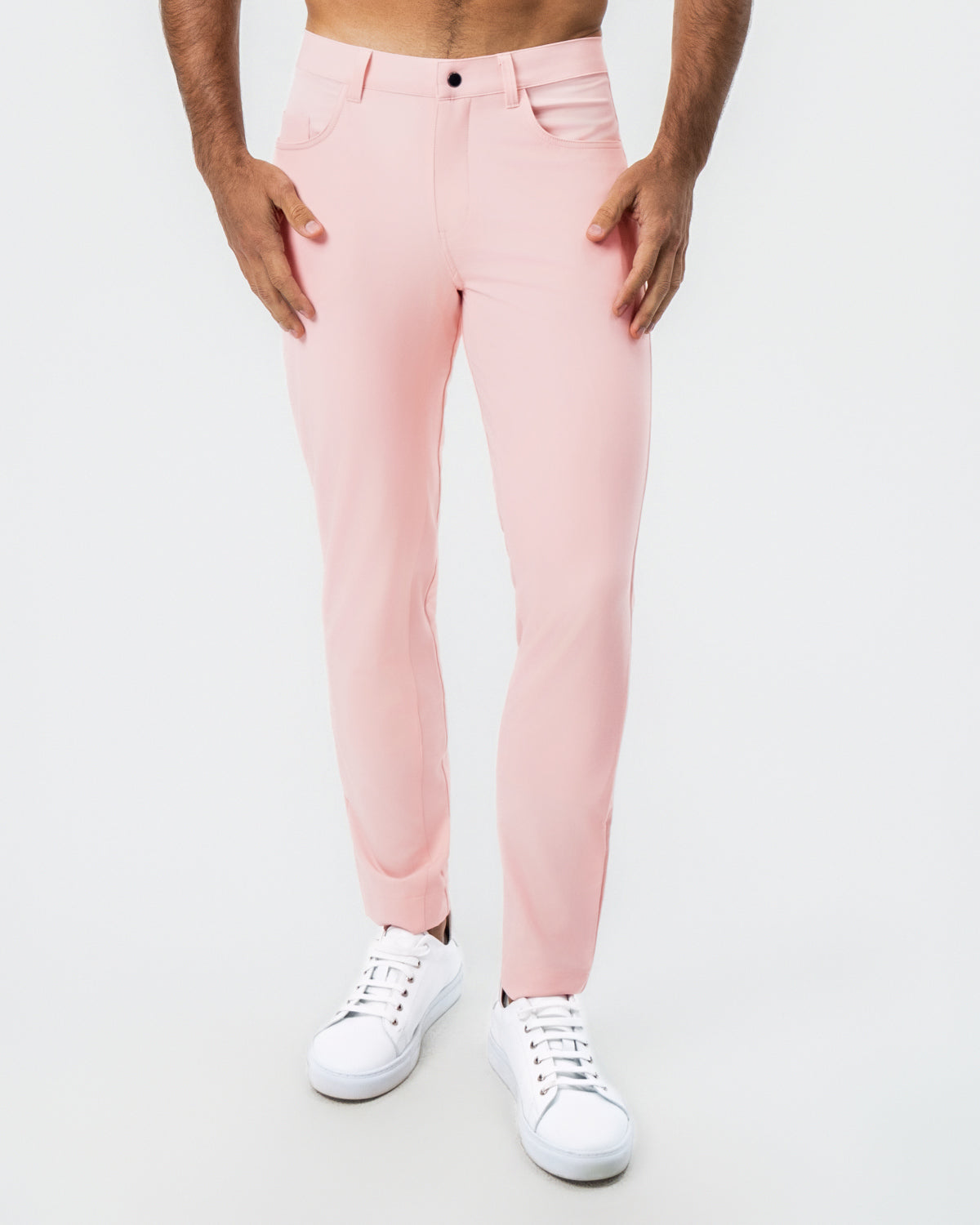 State & Liberty - Athletic Fit Stretch Tech Chino - Coral Pink