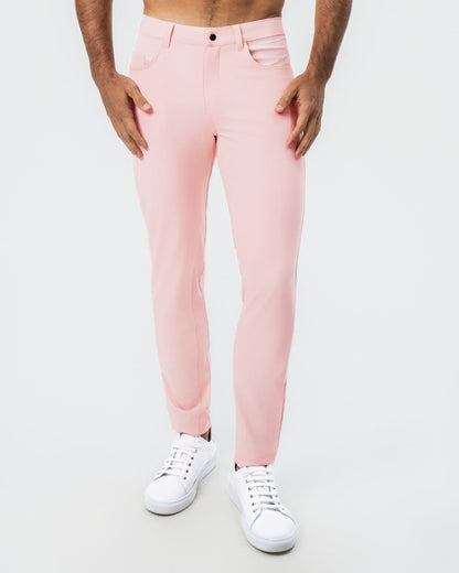 State & Liberty - Athletic Fit Stretch Tech Chino - Coral Pink