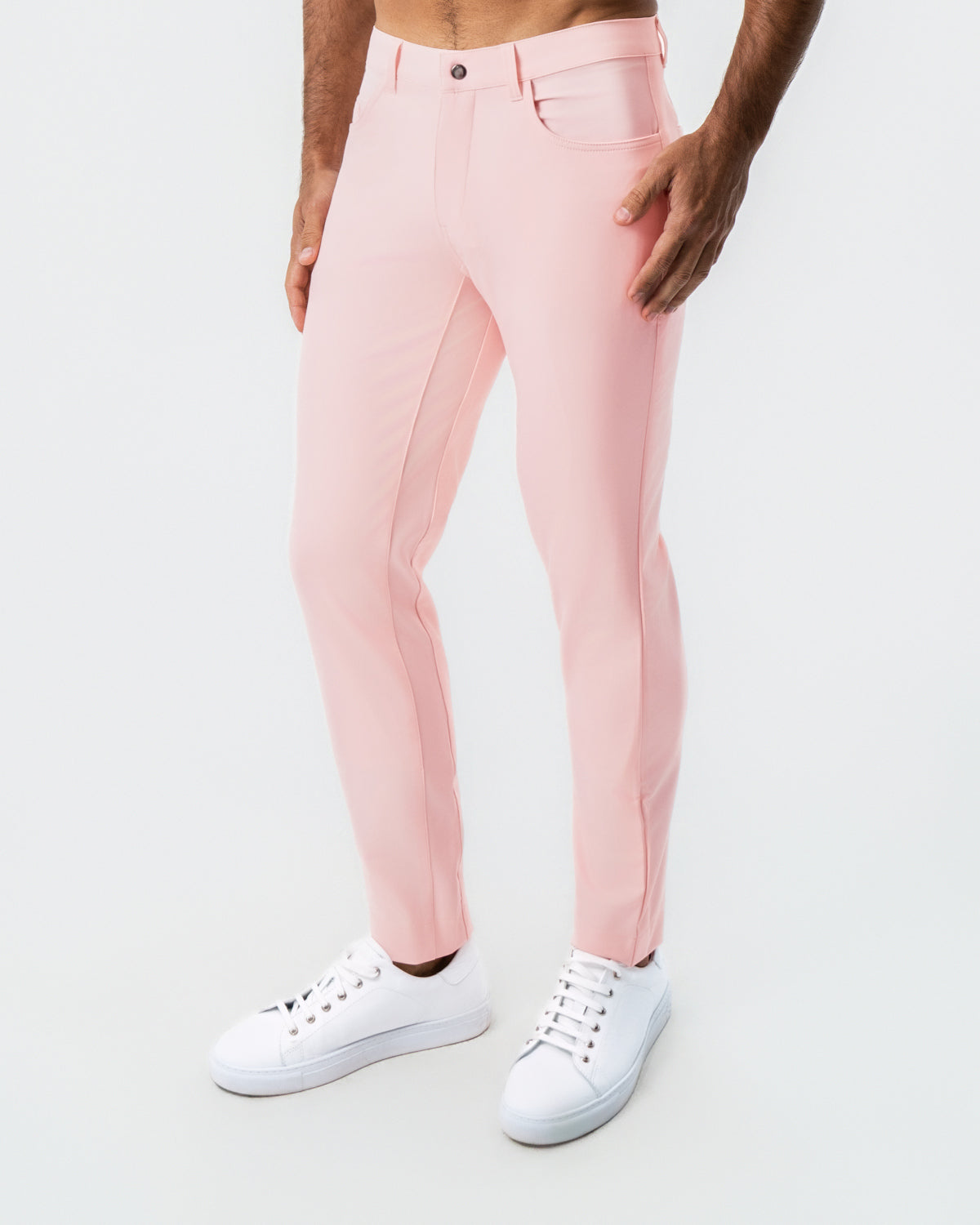 State & Liberty - Athletic Fit Stretch Tech Chino - Coral Pink