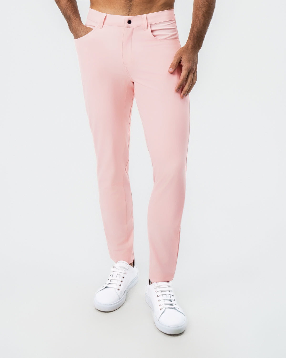 State & Liberty - Athletic Fit Stretch Tech Chino - Coral Pink