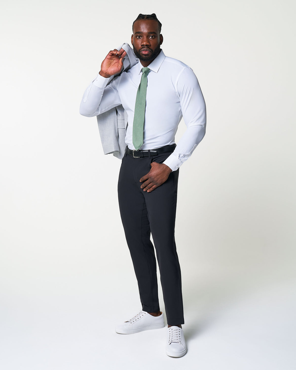 State & Liberty - Athletic Fit Stretch Tech Chino - Black