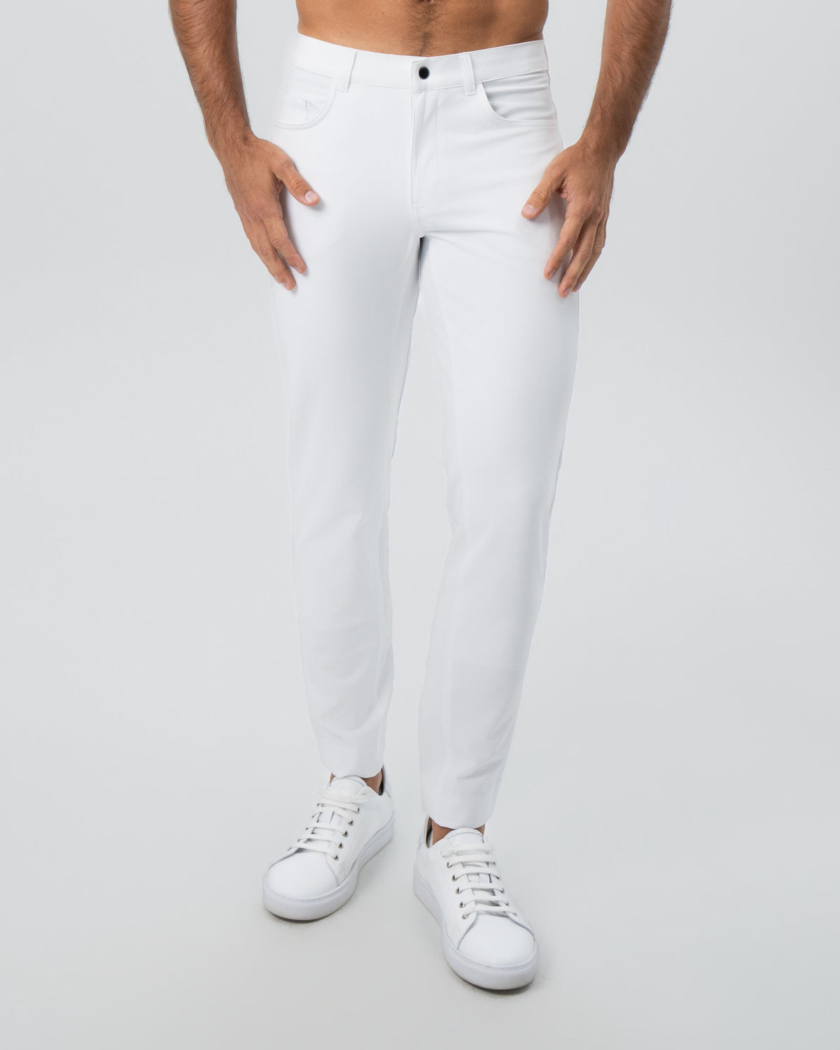State & Liberty - Athletic Fit Stretch Tech Chino - White