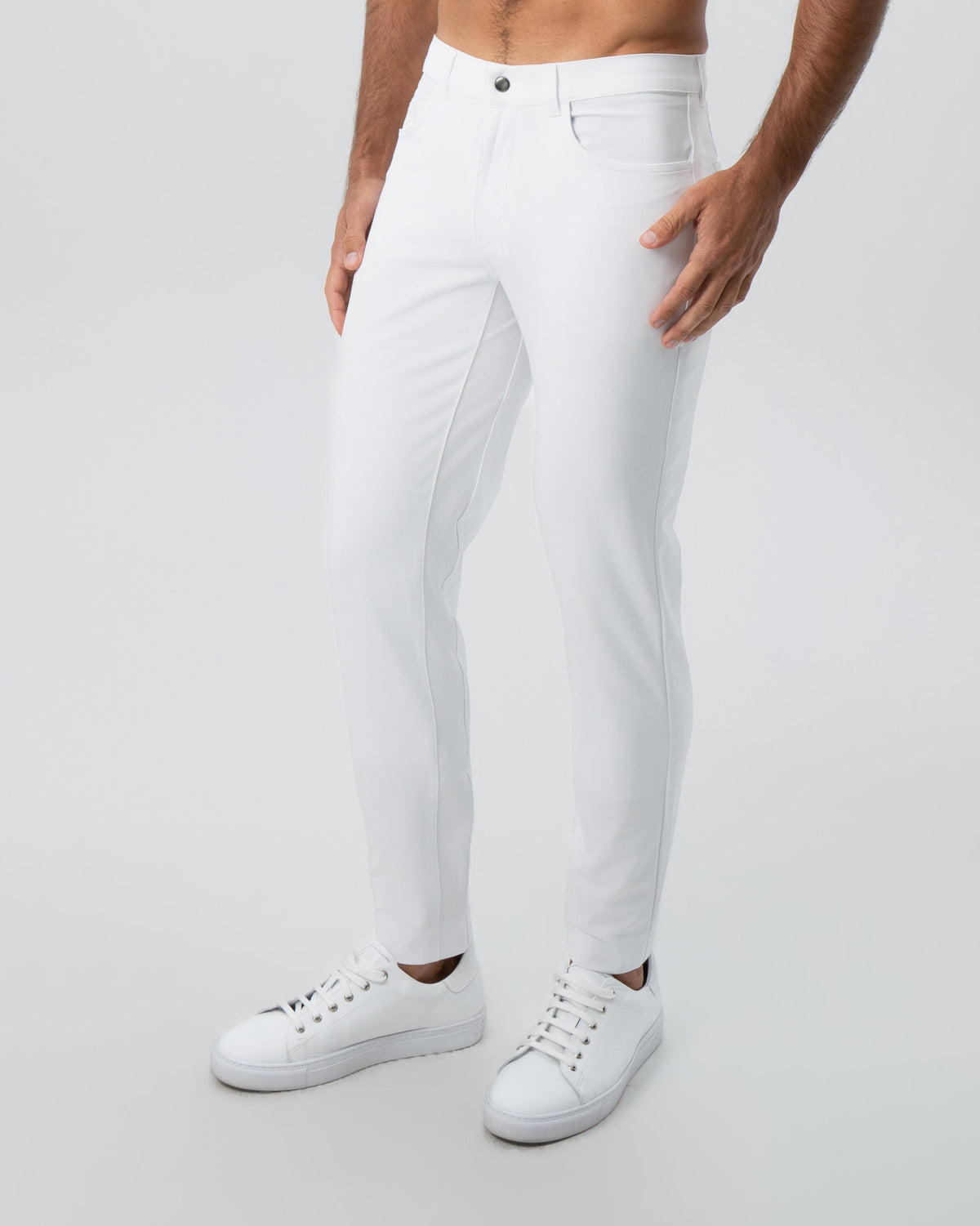 State & Liberty - Athletic Fit Stretch Tech Chino - White