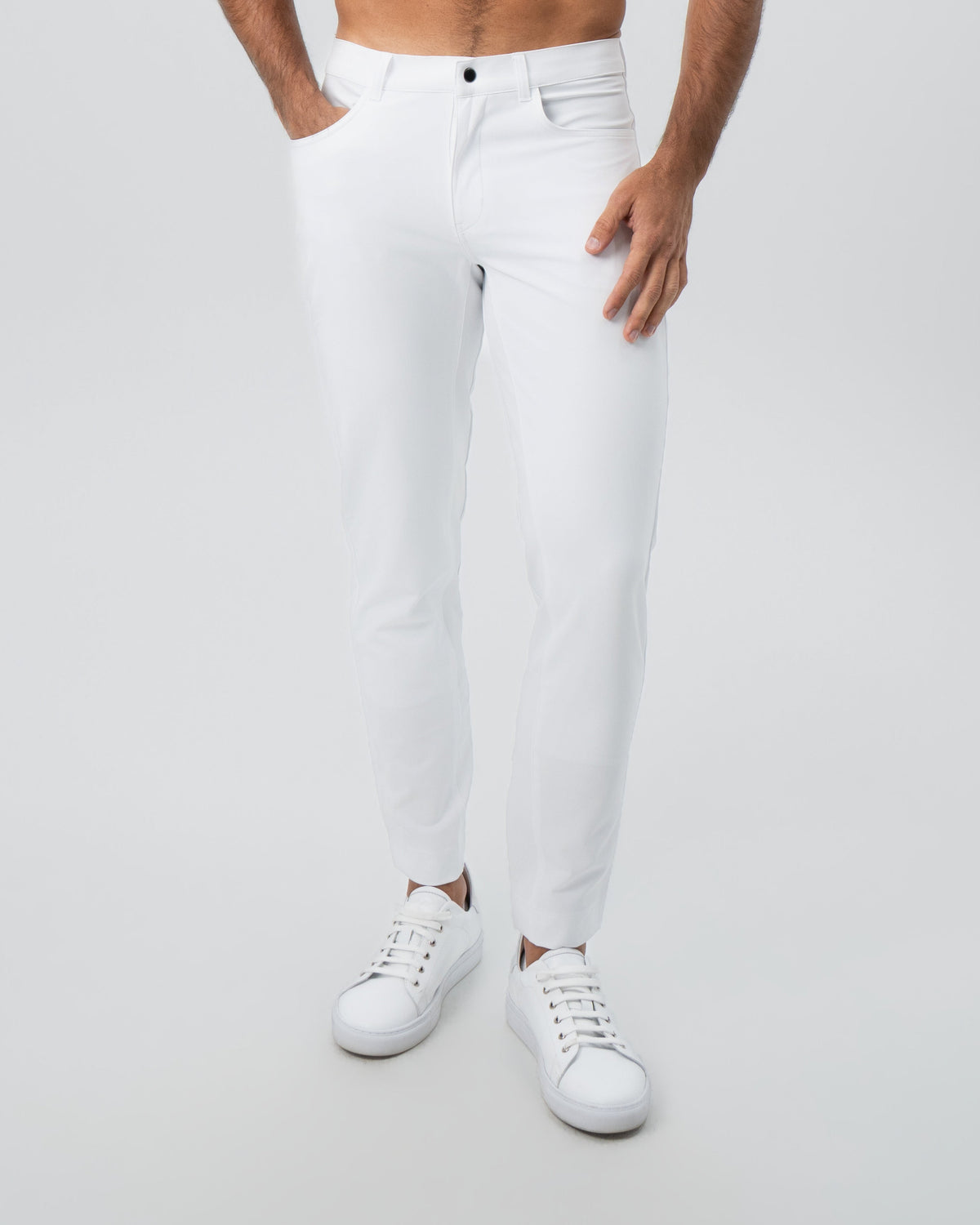State & Liberty - Athletic Fit Stretch Tech Chino - White