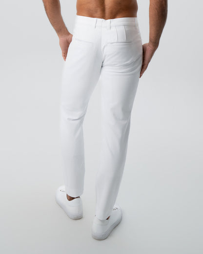 State & Liberty - Athletic Fit Stretch Tech Chino - White