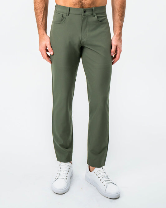 State & Liberty - Athletic Fit Stretch Tech Chino - Olive