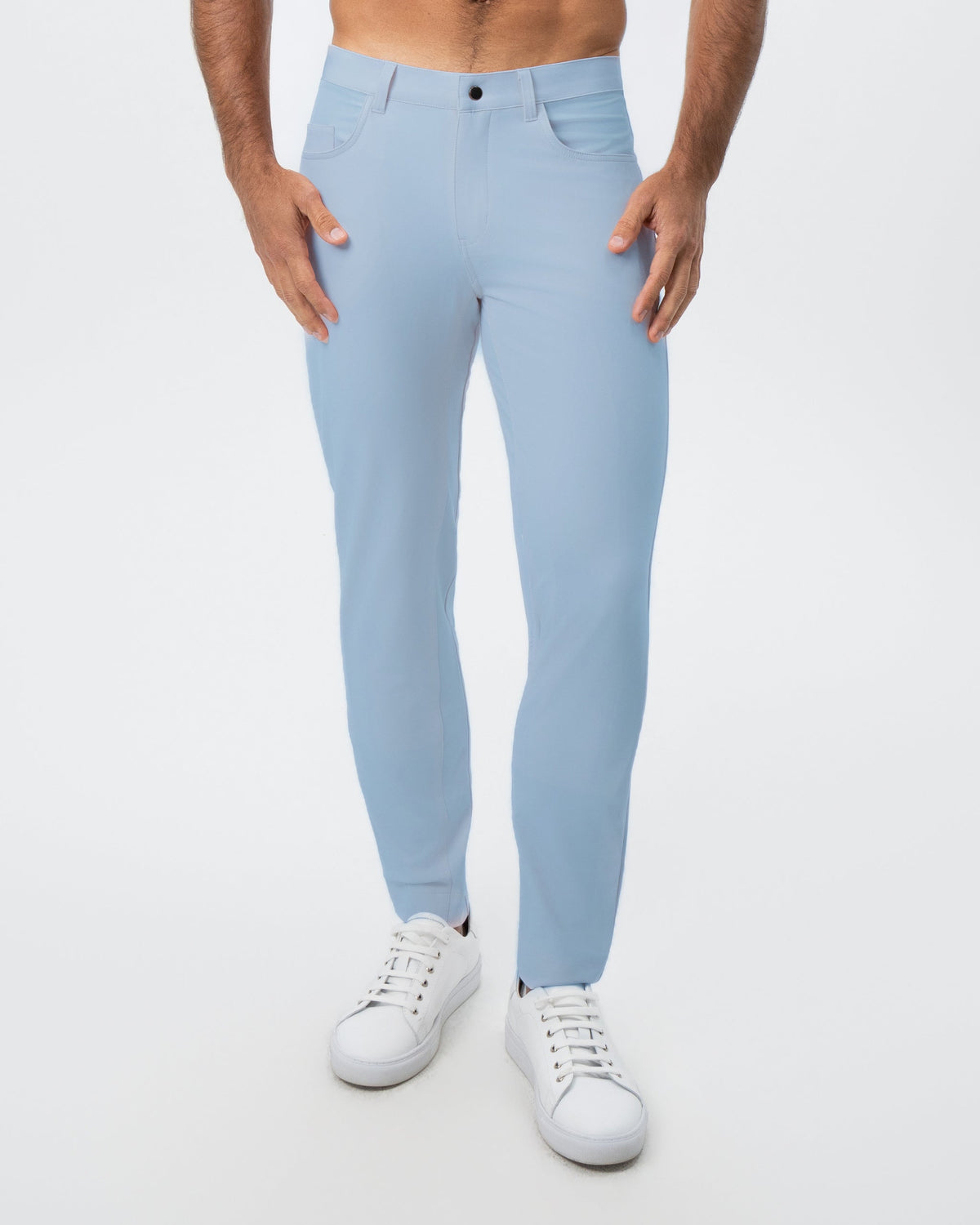 State & Liberty - Athletic Fit Stretch Tech Chino - Light Blue