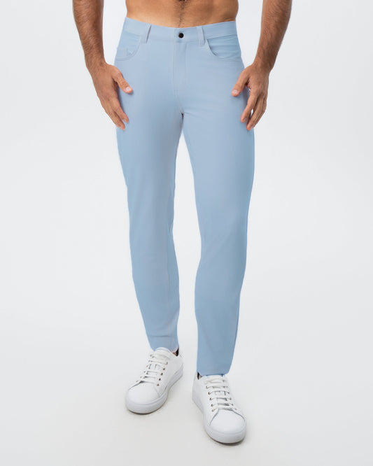 State & Liberty - Athletic Fit Stretch Tech Chino - Light Blue