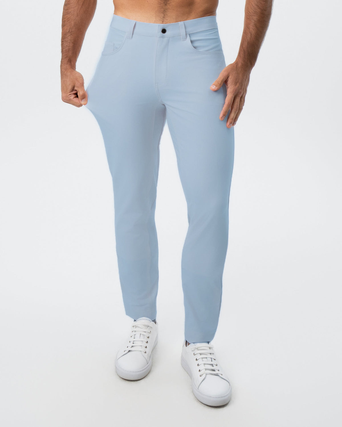 State & Liberty - Athletic Fit Stretch Tech Chino - Light Blue