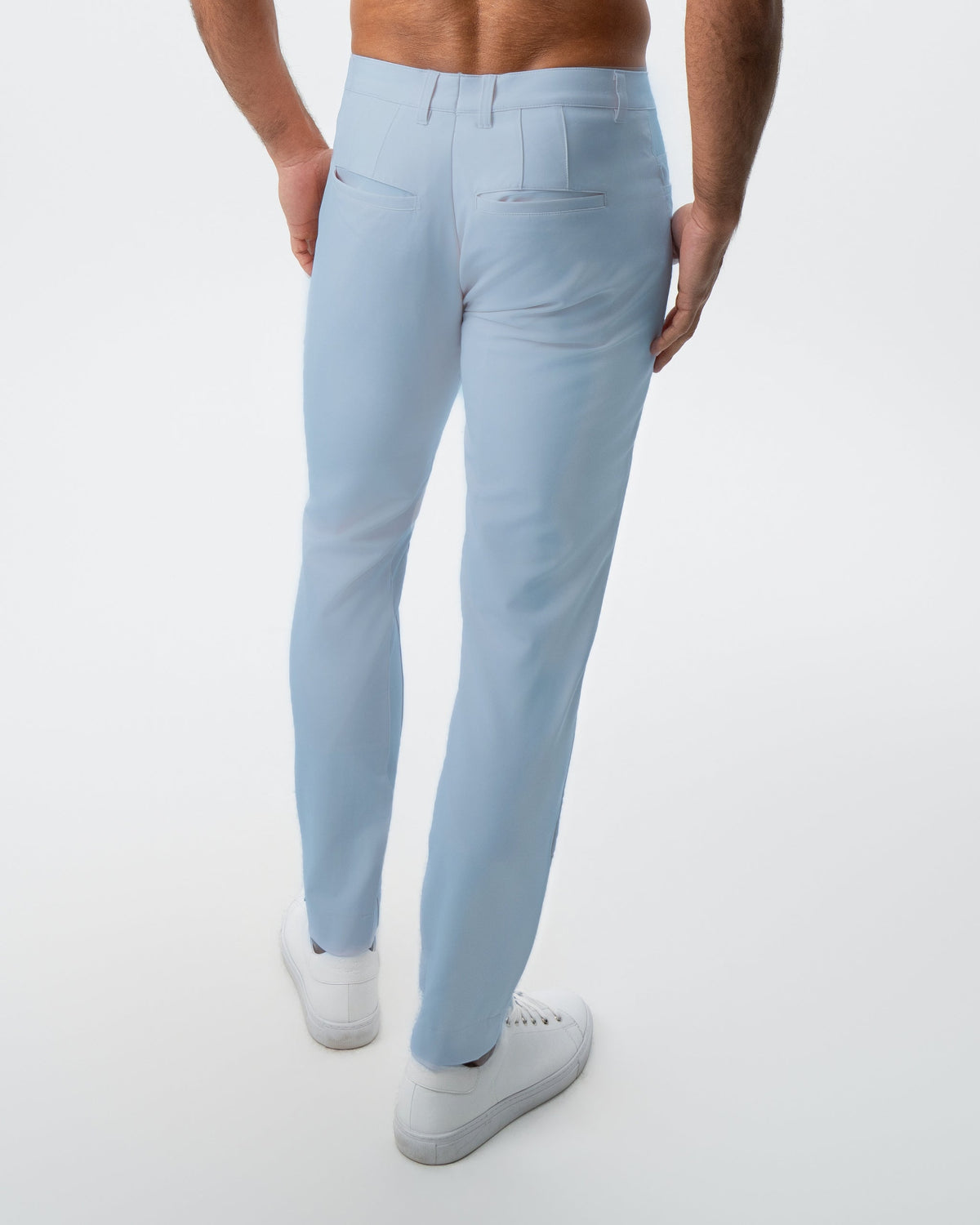 State & Liberty - Athletic Fit Stretch Tech Chino - Light Blue