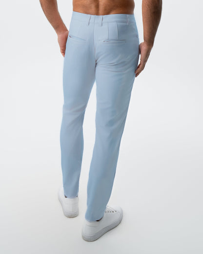 State & Liberty - Athletic Fit Stretch Tech Chino - Light Blue