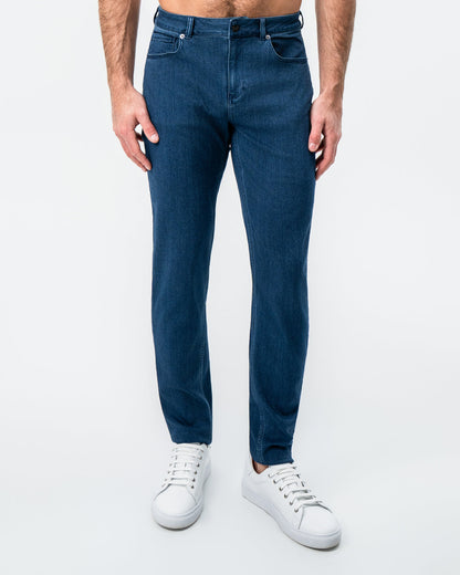 State & Liberty - Athletic Fit Stretch Jeans - Mid Blue