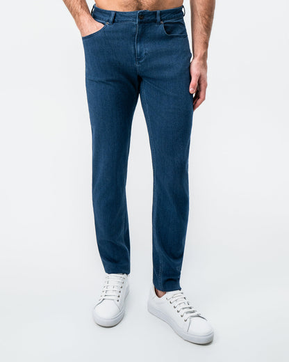 State & Liberty - Athletic Fit Stretch Jeans - Mid Blue