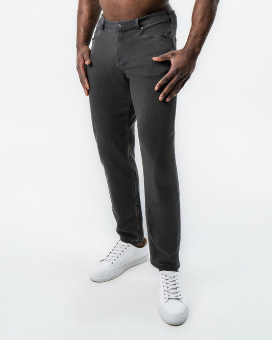 State & Liberty - Athletic Fit Stretch Jeans - Charcoal