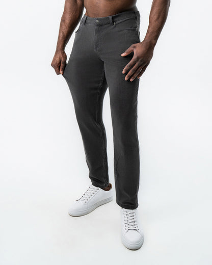 State & Liberty - Athletic Fit Stretch Jeans - Charcoal