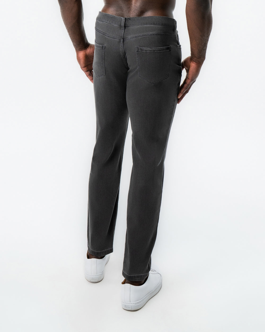 State & Liberty - Athletic Fit Stretch Jeans - Charcoal