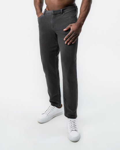 State & Liberty - Athletic Fit Stretch Jeans - Charcoal