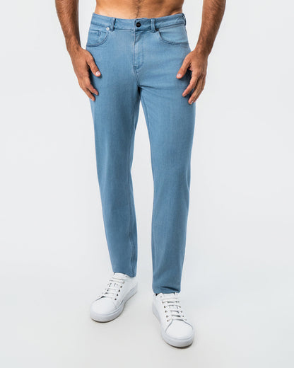 State & Liberty - Athletic Fit Stretch Jeans - Light Blue