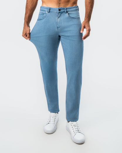 State & Liberty - Athletic Fit Stretch Jeans - Light Blue