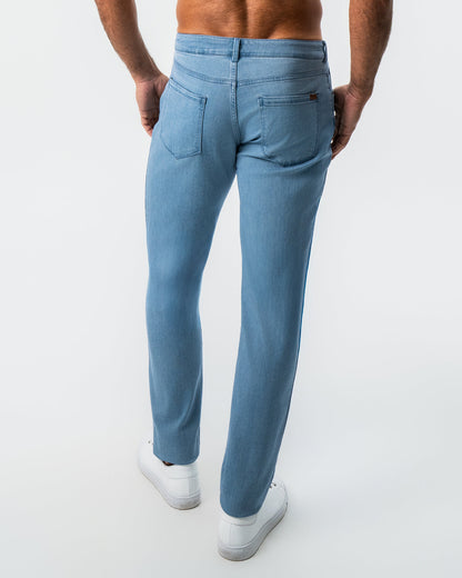 State & Liberty - Athletic Fit Stretch Jeans - Light Blue