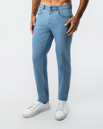 State & Liberty - Athletic Fit Stretch Jeans - Light Blue