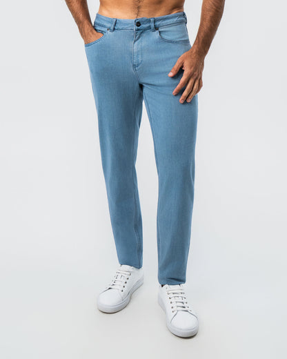 State & Liberty - Athletic Fit Stretch Jeans - Light Blue