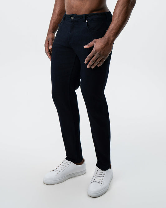 State & Liberty - Athletic Fit Stretch Jeans - Navy