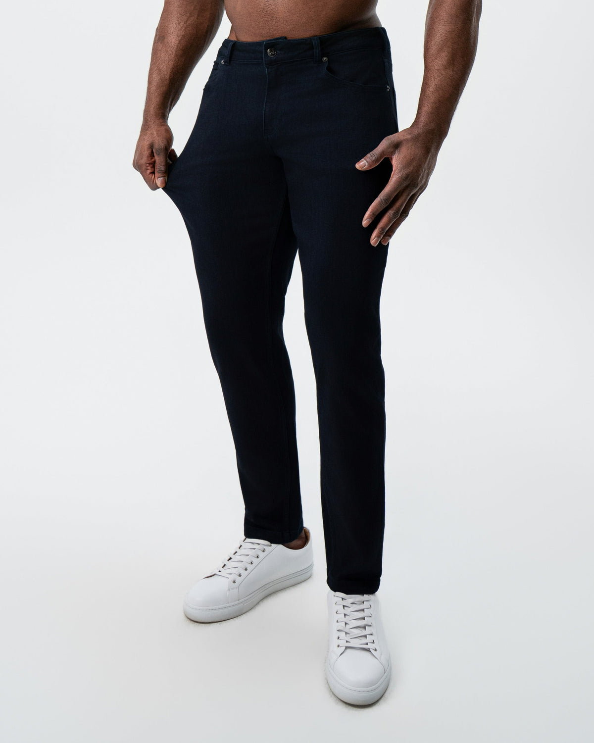 State & Liberty - Athletic Fit Stretch Jeans - Navy