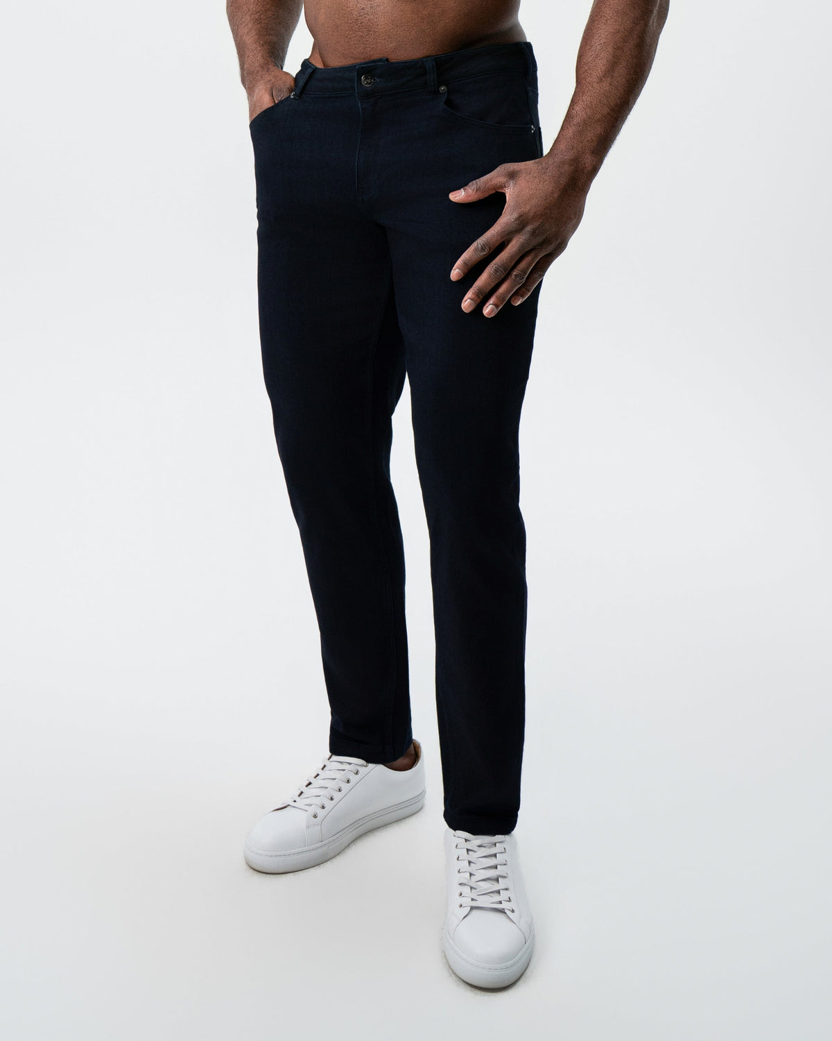 State & Liberty - Athletic Fit Stretch Jeans - Navy