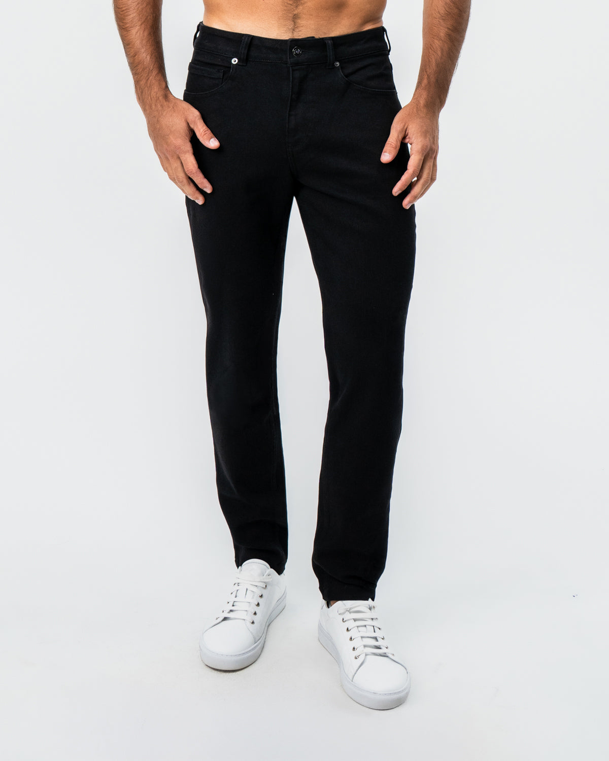 State & Liberty - Athletic Fit Stretch Jeans - Black