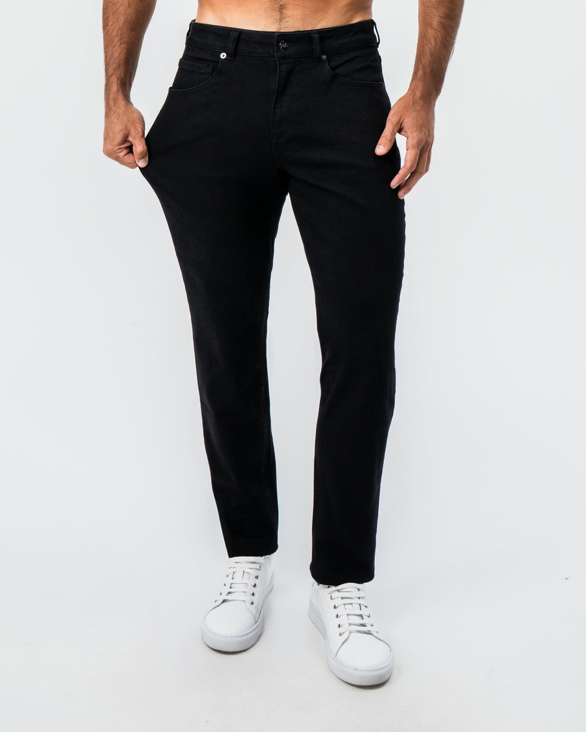 State & Liberty - Athletic Fit Stretch Jeans - Black