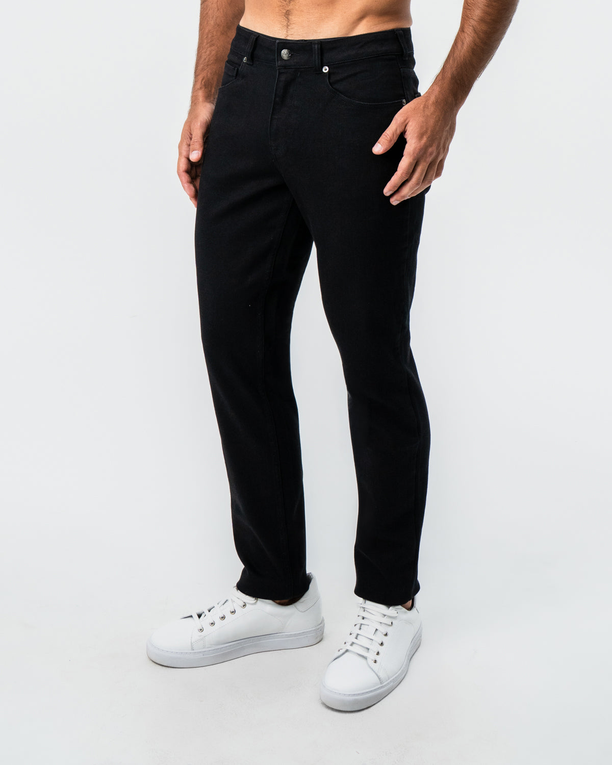 State & Liberty - Athletic Fit Stretch Jeans - Black
