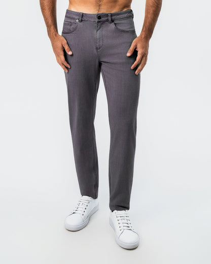 State & Liberty - Athletic Fit Stretch Jeans - Slate Grey