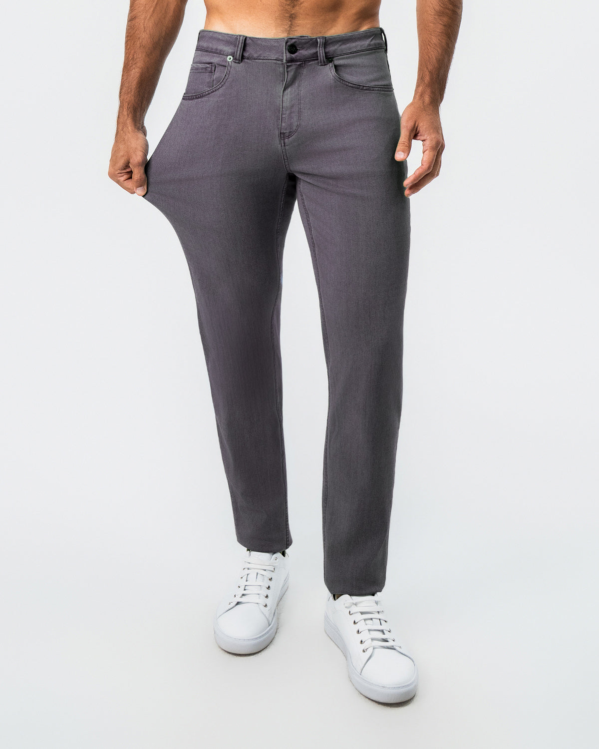State & Liberty - Athletic Fit Stretch Jeans - Slate Grey