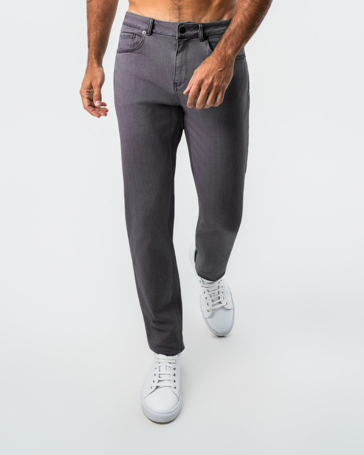 State & Liberty - Athletic Fit Stretch Jeans - Slate Grey