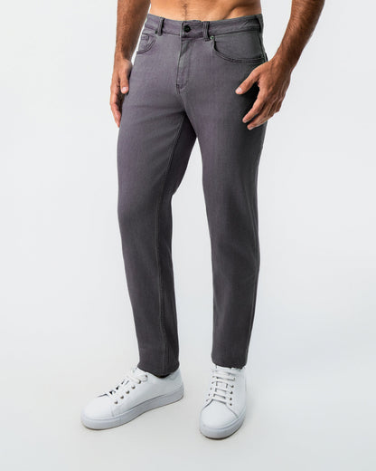 State & Liberty - Athletic Fit Stretch Jeans - Slate Grey