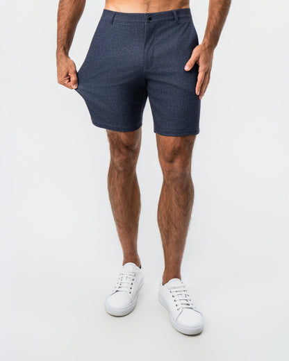 State & Liberty - Brushed Athletic Fit Short - Textured Navy