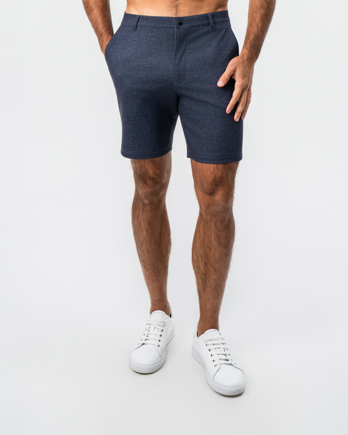 State & Liberty - Brushed Athletic Fit Short - Textured Navy